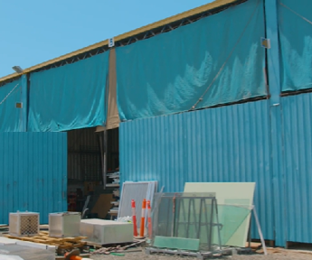 Refit and maintenance sheds at Redland City Marina